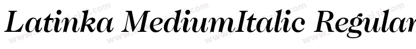 Latinka MediumItalic Regular字体转换
